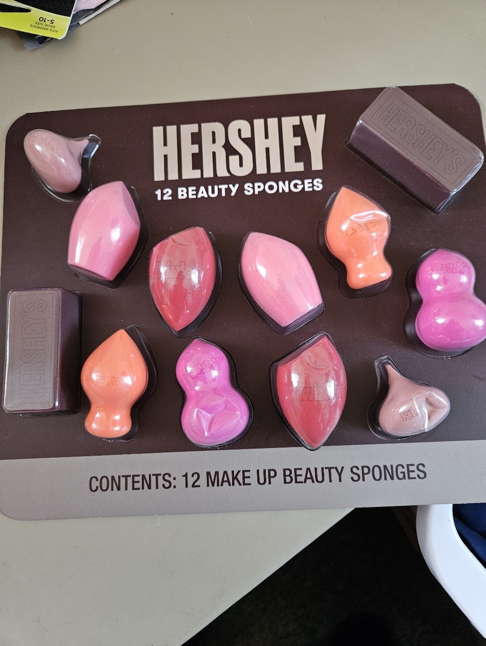 Hershey Pink & Orange Makeup Sponge Set - 12 Beauty Sponges